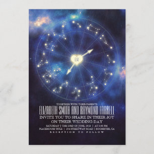 Zodiac-Zeichen   Constellation Starry Night Weddin Einladung