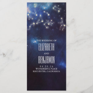 Zodiac-Zeichen Constellation Wedding Programs Programm
