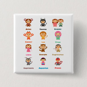 Zodiac-Zeichen für Kinder Button