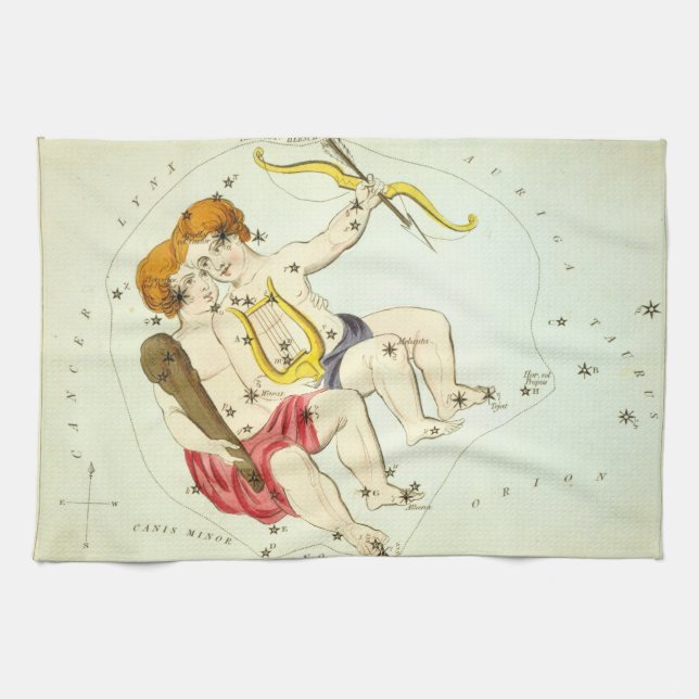 Zodiac-Zeichen: Gemini Handtuch (Horizontal)