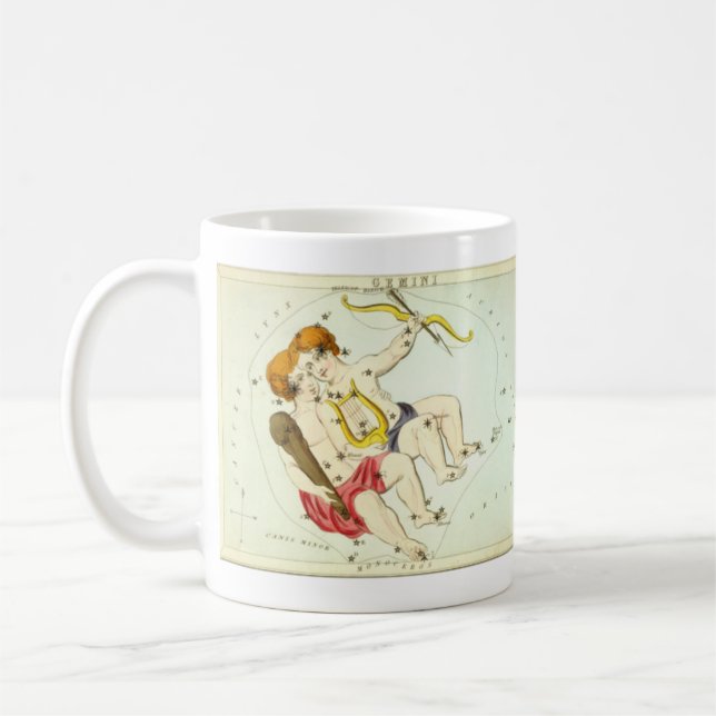 Zodiac-Zeichen: Gemini Kaffeetasse (Links)