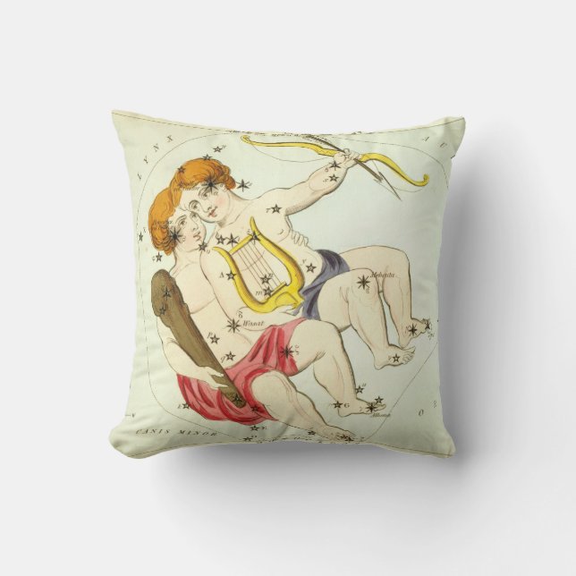 Zodiac-Zeichen: Gemini Kissen (Vorderseite)