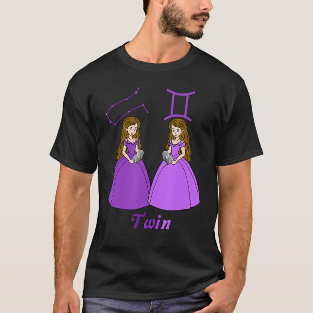 Zodiac-Zeichen Gemini, Konstellation Gemini, Prinz T-Shirt (Vorderseite)