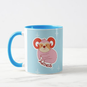 ZODIAC-ZEICHEN MIT SLOTHEN UND KAFFEBEREICHEN TASSE