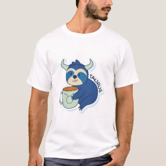ZODIAC-ZEICHEN MIT SLOTHEN UND KAFFETAURUS T-Shirt