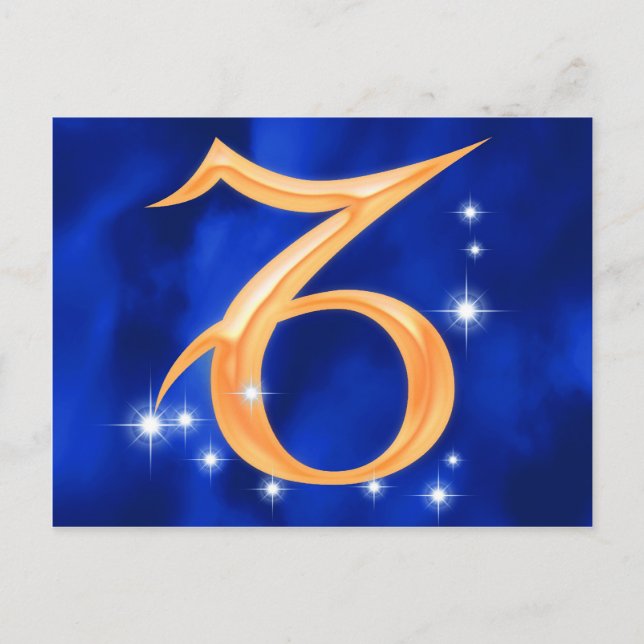 Zodiac-Zeichen Postkarte (Vorderseite)