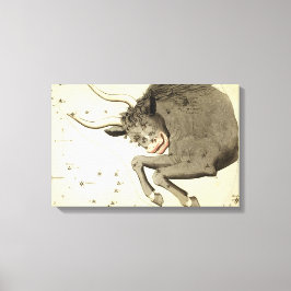 "Zodiac-Zeichen: Taurus"-Leinenschrift Leinwanddruck