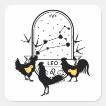 Zodiac-Zeichen und Matching-Haustiere. Leo - Huhn.