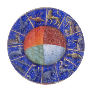 ZODIAKALE UNTERZEICHNUNGEN MIT VIER ELEMENTEN SCHNEIDEBRETT