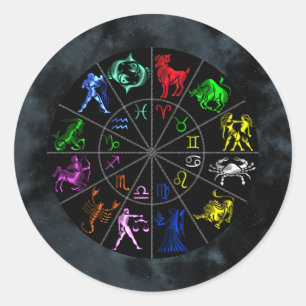 Zodiakarden Runder Aufkleber