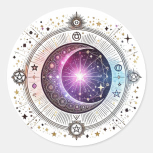 Zodiakatastrologie Runder Aufkleber