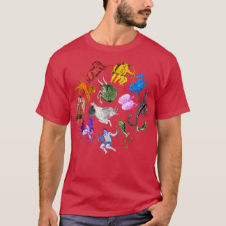 Zodiakische Symbole astrologische Zeichenkonstella T-Shirt