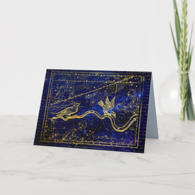 Zodiakonstellationsgewebskarte Dankeskarte (Vorderseite)