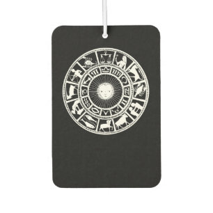 Zodiakrad mit Sonne und Astrologiesymbolen Autolufterfrischer