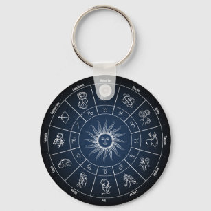 Zodiakreis mit Horoskop-Zeichen Schlüsselanhänger