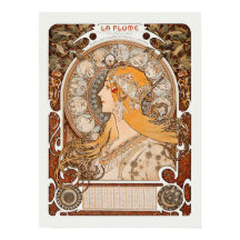 Zodiaque oder La Plume Alphonse Mucha Art Nouveau