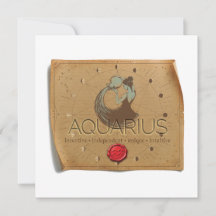 ZODIAQUE - Verseau - Carte de correspondance perso