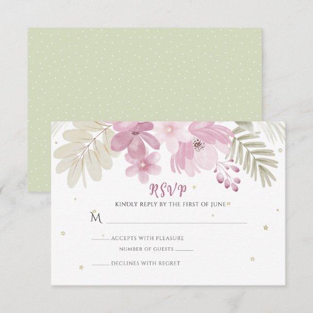 Zoe Flat Vielen Dank Notecard Dankeskarte (Vorne/Hinten)