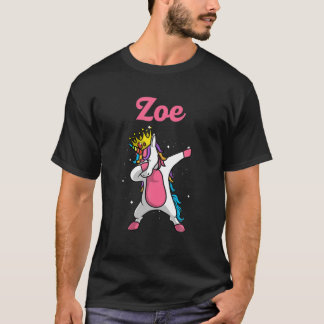 ZOE Geschenkname Personalisiert Geburtsdatum Entbl T-Shirt