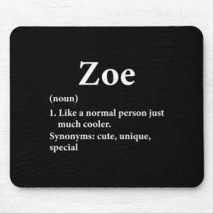 Zoe Namensdefinition Lustig D Mousepad