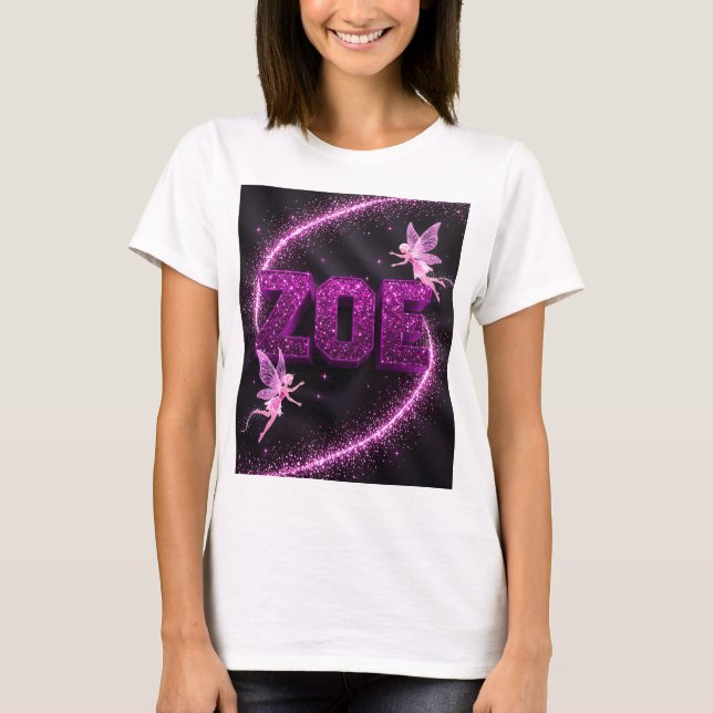 Zoe Personalisiertes Weißes Hemd – Geschenk für Si T-Shirt (Vorderseite)