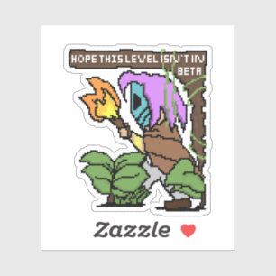 Zoe Pixel Sign – “Beta-Level?” Aufkleber