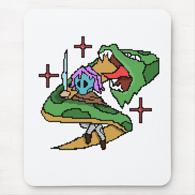 Zoe's Dschungel Clash - Pixel Hero gegen Riesensch Mousepad (Vorne)