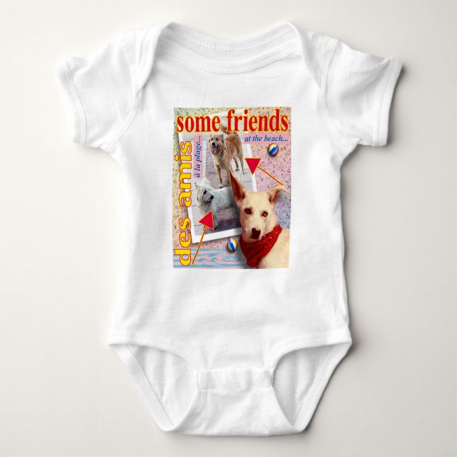 ZoeSPEAK - ein paar Freunde am Strand... Baby Strampler (Vorderseite)