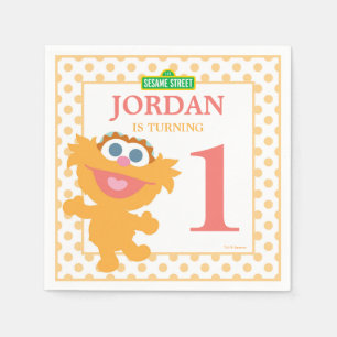 Zoey Baby Birthday Paper Napkins Serviette