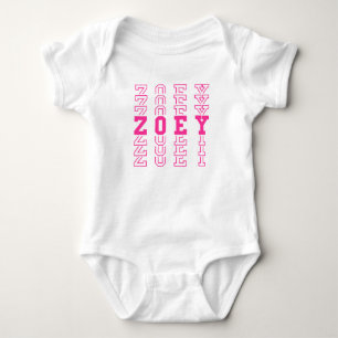 Zoey Custom Girl Name Baby Strampler