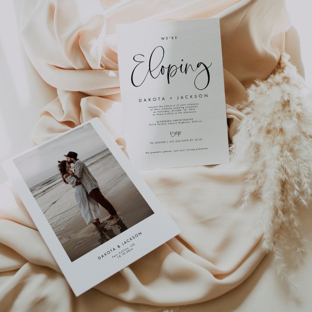 ZOEY Modern Elopement Wedding Invitation (Créateur téléchargé)