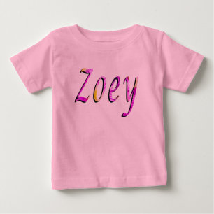 Zoey, Nom, Logo, Baby Girl Pink T-shirt
