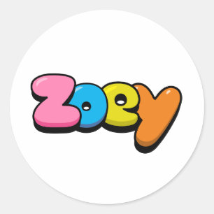 Zoey Runder Aufkleber