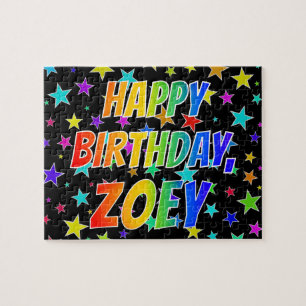 "ZOEY" Vorname, Spaß "GLÜCKLICHER GEBURTSTAG"