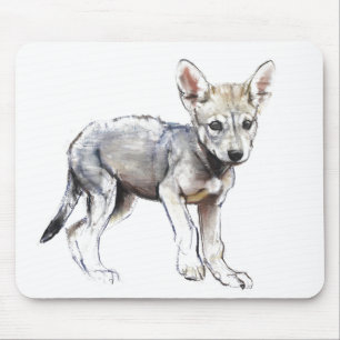 Zögernarabischer Wolf-Welpe 2009 Mousepad