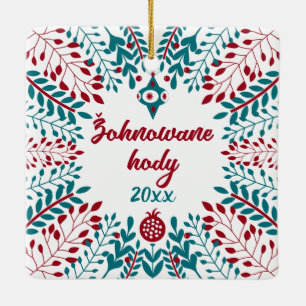 Žohnowane hody, Obersorbischer Weihnachtsgruß Keramikornament