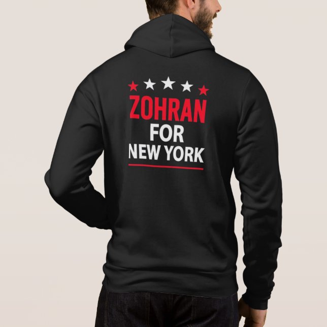 Zohran for New York – Bold Political Support Hoodie (Rückseite)