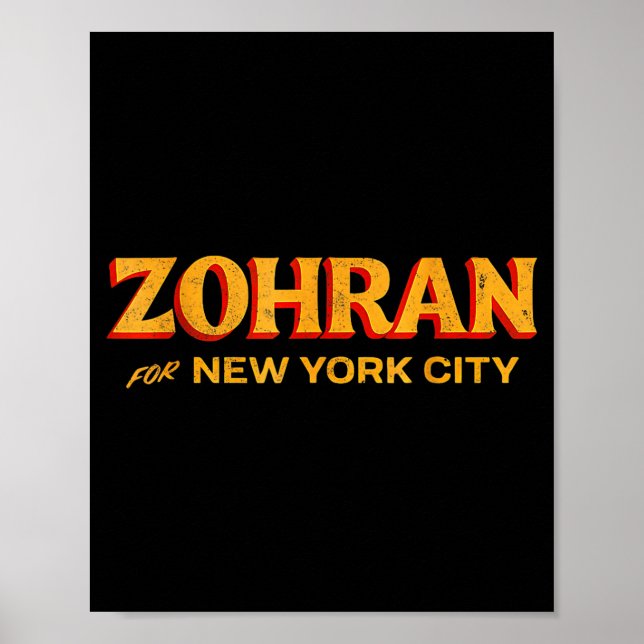 Zohran Mamdani For Nyc Mayor Funny Cool Trendy Pro Poster (Vorne)