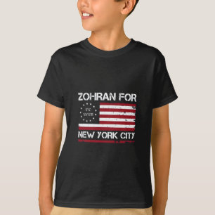 Zohran Mamdani für Bürgermeister von NYC mit US-Fl T-Shirt