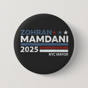 Zohran Mamdani Für NYC Bürgermeister USA Demokrate Button