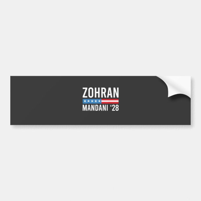 Zohran Mamdani NYC Mayor Candidate USA Flag Autoaufkleber (Vorne)