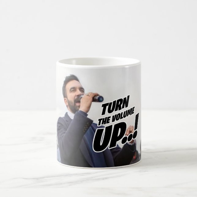 Zohran Mamdani - Turn the Volume Up Mug Kaffeetasse (Mittel)