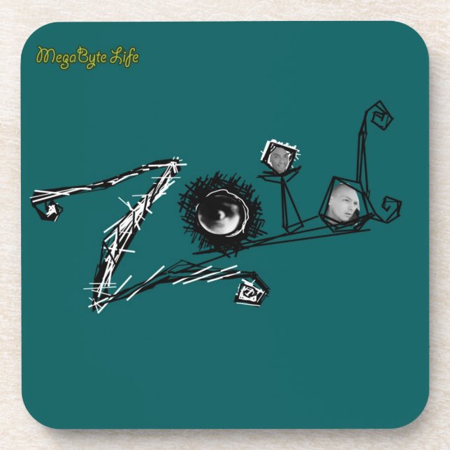 Zoid - Mega- Byte-Leben-Untersetzer (Set von 6) Untersetzer (Vorderseite)