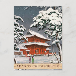 Zojoji Temple Snow Tsuchiya Koitsu Winterszene Postkarte