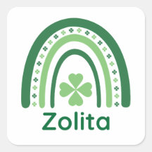 Zolita Name Clover Boho Rainbow