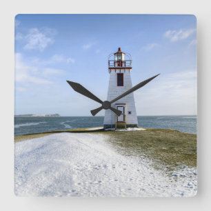 Zoll Arran Leuchtturm New-Brunswick Quadratische Wanduhr