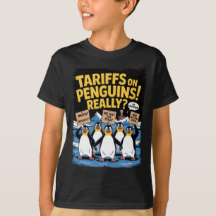 Zoll Pinguine Flossen hoch Heard Island Lustig Res T-Shirt