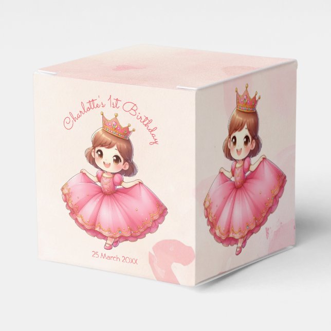 Zoll rosa Prinzessin Geschenkschachtel (Vorderseite)