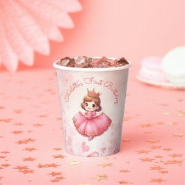 Zoll rosa Prinzessin Pappbecher