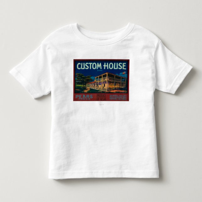 Zollamt-Birnen-Kiste LabelMonterey, CA Kleinkind T-shirt (Vorderseite)